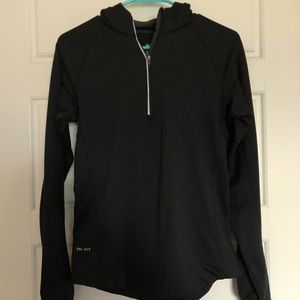 nike dry fit 3/4 zip with hood